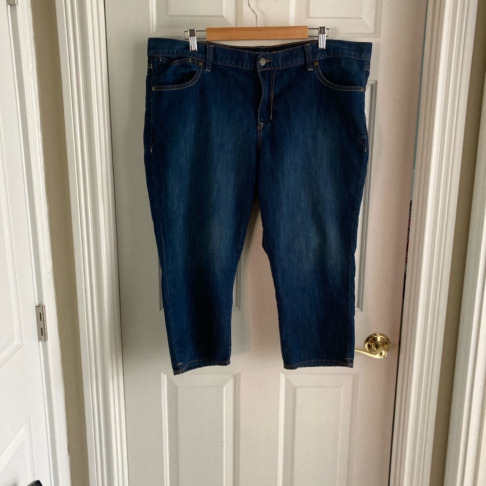 Old Navy Flirt Mid Rise Dark Blue Denim Pants